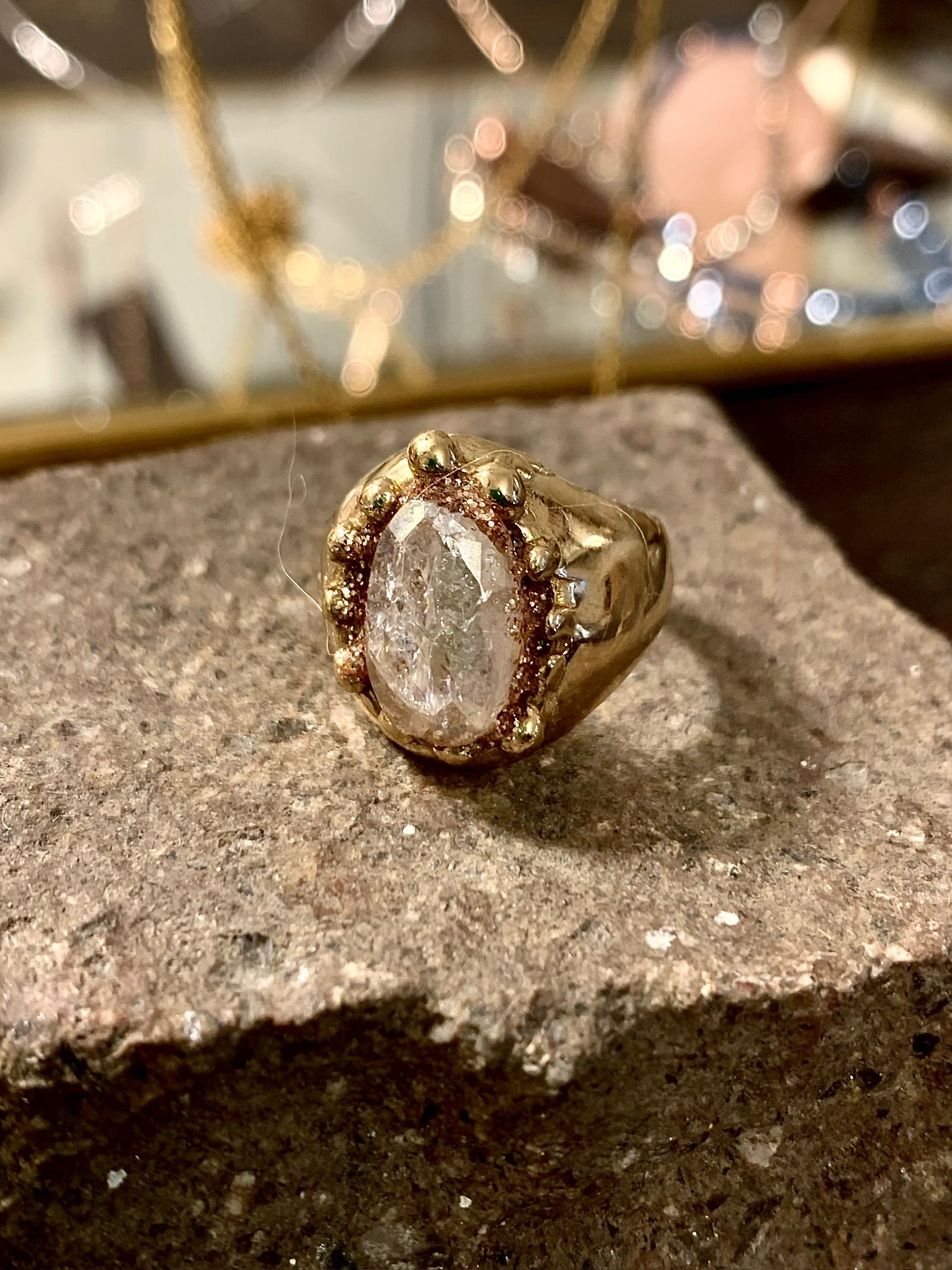 Anello Mirror con Pietra della Luna